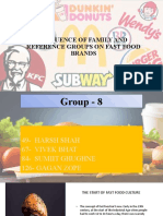 Effect of Refernce Groups On Fast Food Brands