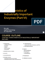 PART VI Characteristics of Industrially Important Enzymes (Part VI) Voice Lecture