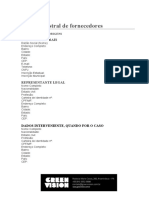 Ficha Cadastral Forncedores - Projeto Cafã - Nas Origens