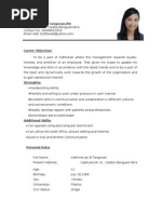 Cv Sample In Nigeria Pdf Cognition Learning