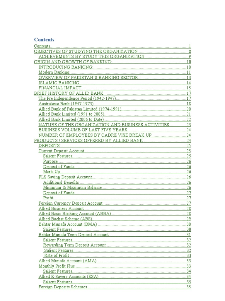 Amjad SB Allied Bank Report | PDF | Islamic Banking And Finance | Banks