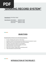 Banking Record Management System Project