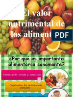 El Valor Nutrimental de Los Alimentos