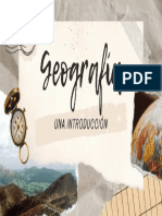 Marrón y Beige Álbum de Recortes Introducción A La Geografía Presentación de Educación