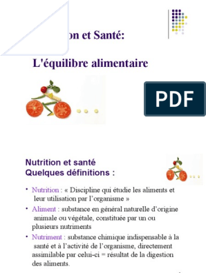 Equilibre Alimentaire, PDF, Nutriments