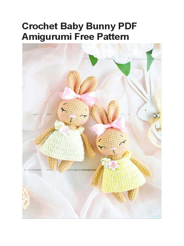 Free Crochet Baby Bunny Pattern | PDF | Amigurumi | Crochet