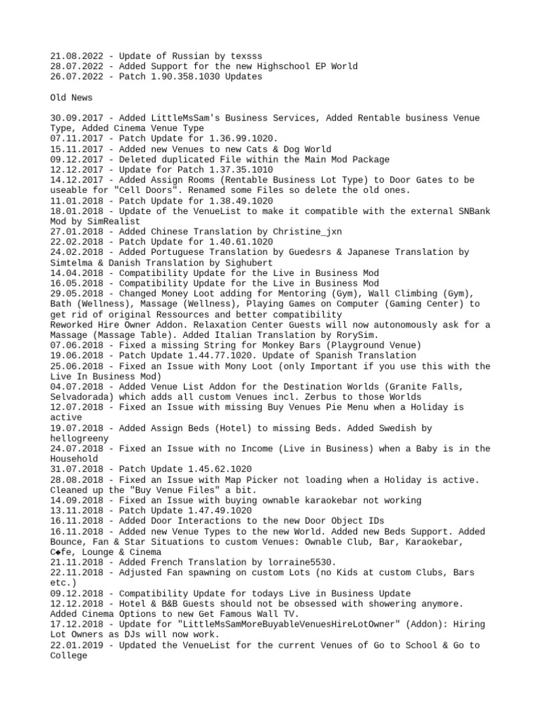 Update history pdf computing software development