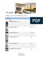 Price List October 2022
