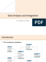 Data Analysis and Integration: A Review of SQL