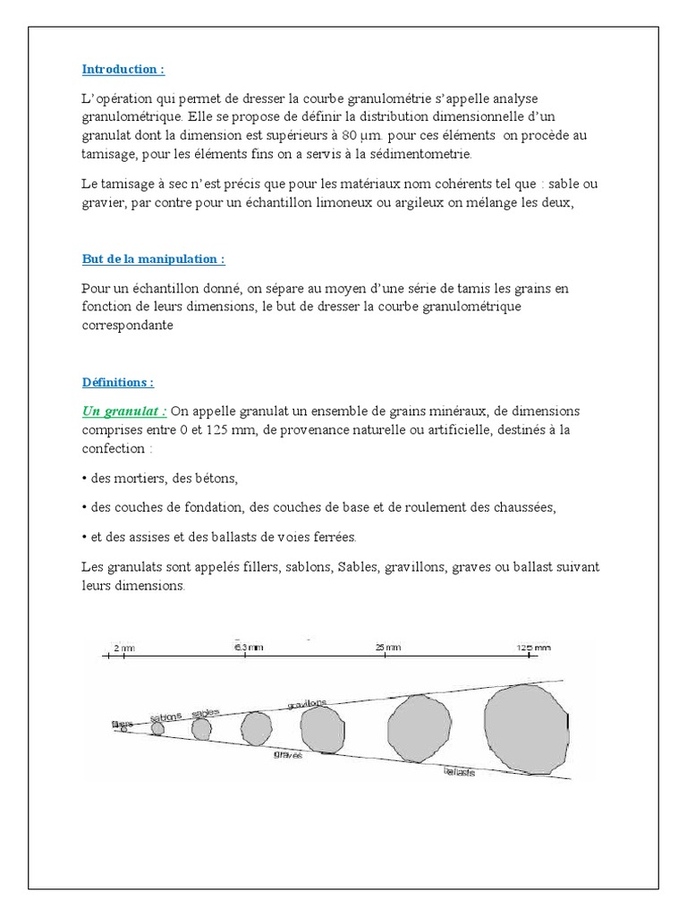 Granulométrie | PDF | Béton | Ingénierie des structures