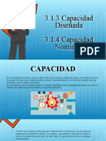 Capacidad Diseñada y Nominal 3.1.3 y 3.1.4