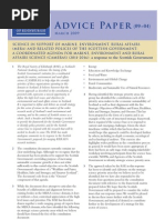 SCIENCE IN SUPPORT OF MARINE, ENVIRONMENT, RURAL AFFAIRS (MERA) AND RELATED POLICES OF THE SCOTTISH GOVERNMENT