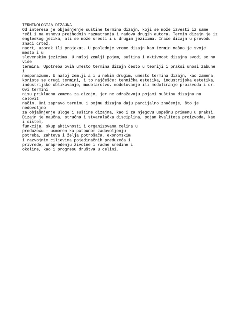 Terminologija Dizajna | PDF