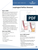 GERD Gastroesophageal Reflux Disease Fact Sheet