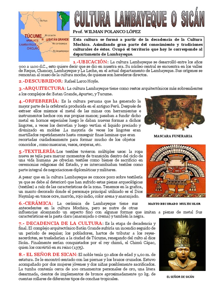 Cultura Lambayeque o Sican | PDF
