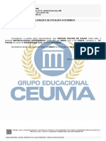 Declaração de Situação Acadêmica de Aluno da Universidade CEUMA