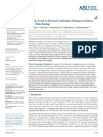 Climate Leads To Reversed Latitudinal Changes in C