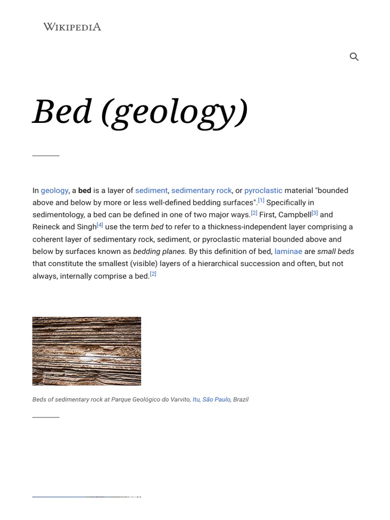 Bed(geology)Wikipedia_1648041502719 PDF Sedimentology Geology