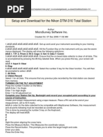 Setup and Download For The Nikon DTM-310 Total Station