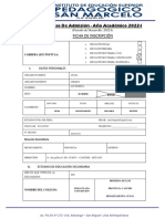 Ficha de Inscripción 2022-I