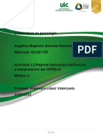 Act. 3.2 Sanchez Ramirez Reporte de Interpretación WPPSI III