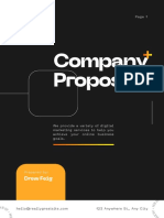 Black Yellow Simple Company Proposal A4