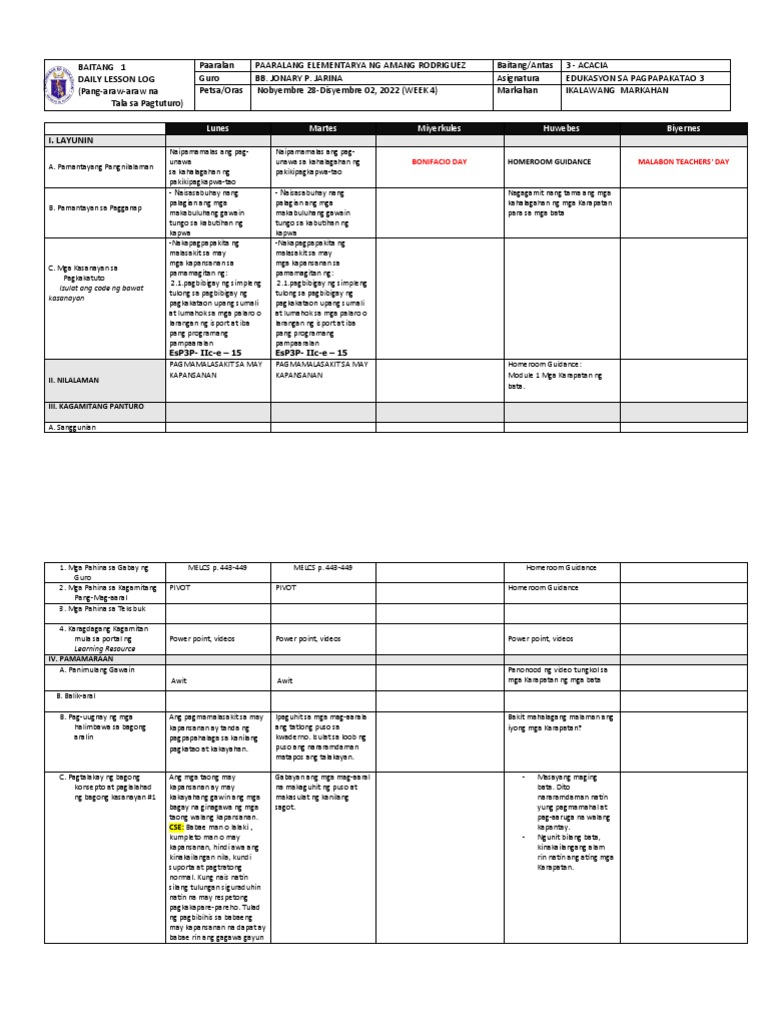 Q2 - Esp - Week 4 | PDF