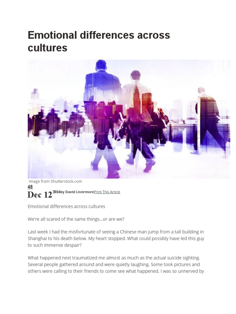 Cultural Emotional Intelligence | PDF | Emotions | Anger