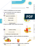 Autoevaluación Unidad 1 - Tema 3 La Alimentación Respuesta