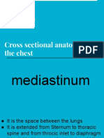 Mediastinum and Cross Sectional Anatomy of The Chest