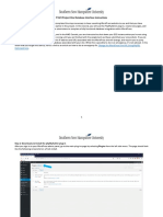 IT 423 Project One Database Interface Instructions