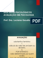 História dos testes psicológicos e avaliação em psicologia