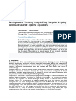 Development of Geometry Analysis Using GeoGebra Scripting