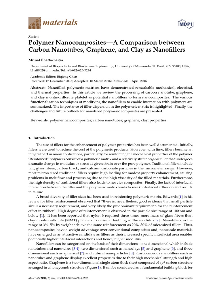 50 Polimeros Nanocompuestos | PDF | Nanocomposite | Carbon Nanotube