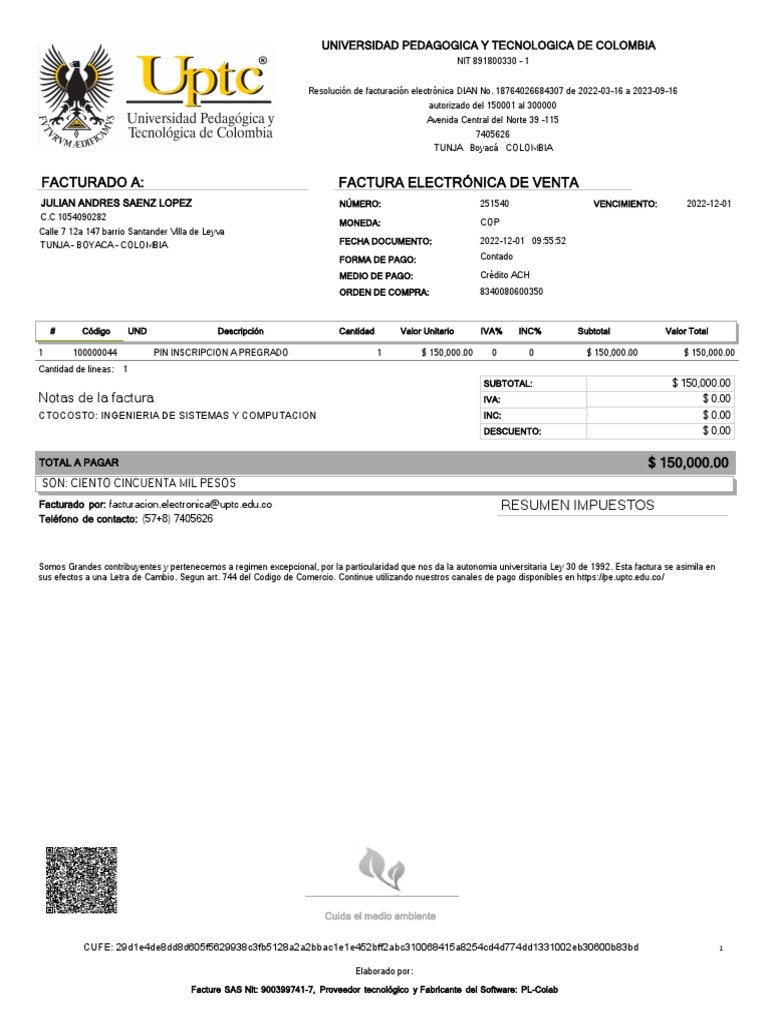 factura-de-venta-251540-891800330-pdf-pagos-dinero