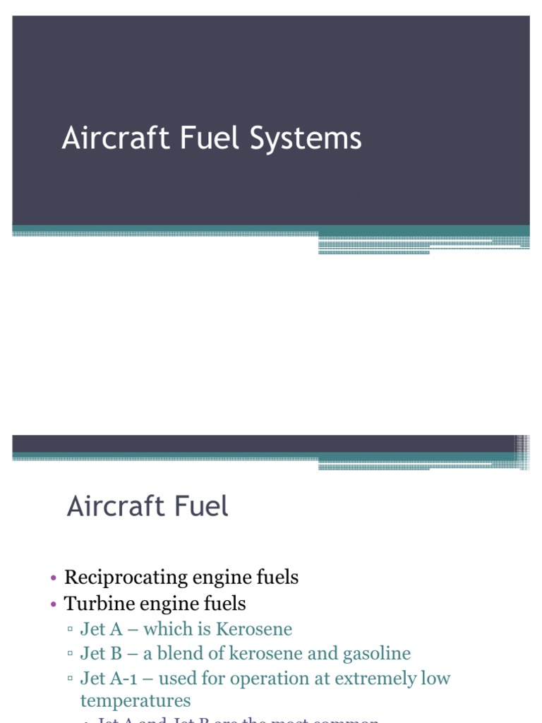 Aircraft Fuel Systems PDF Pump Jet Fuel