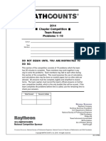 MATHCOUNTS 2014 Chapter Competition - Team Round