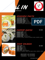 Nueva Carta Sushi in