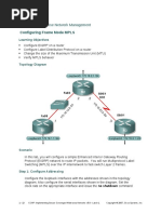 Configuring MPLS Network With Frame Relay