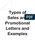 Types of Sales and Promotional Letters