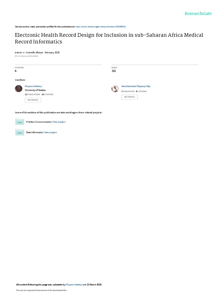 Electronic Health Record Design | PDF | Electronic Health Record ...