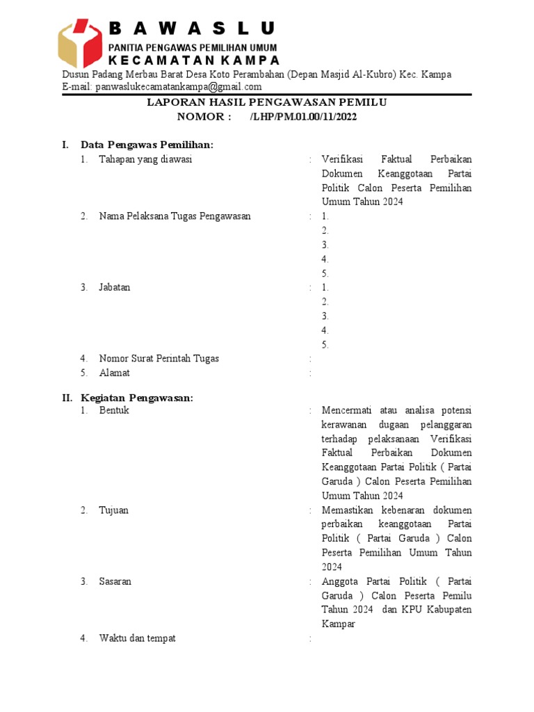 Formulir Model A | PDF
