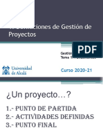 Gestión de proyectos: definiciones y fundamentos