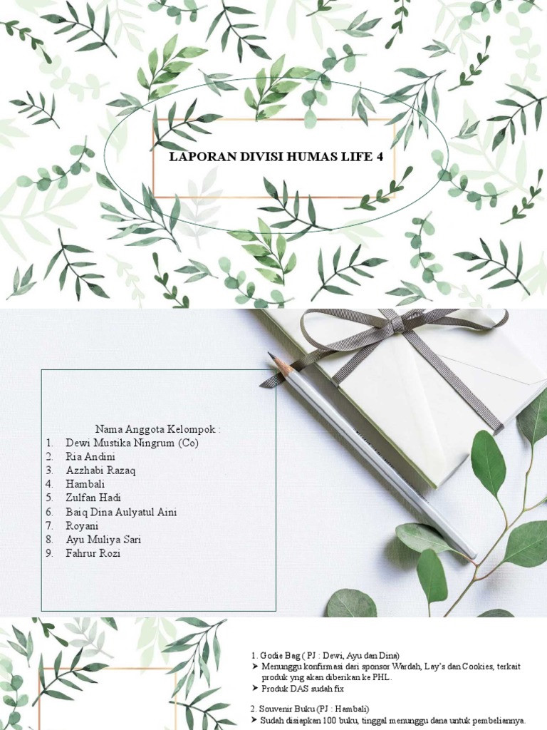 Tugas Divisi Humas dalam Acara Life 4 | PDF