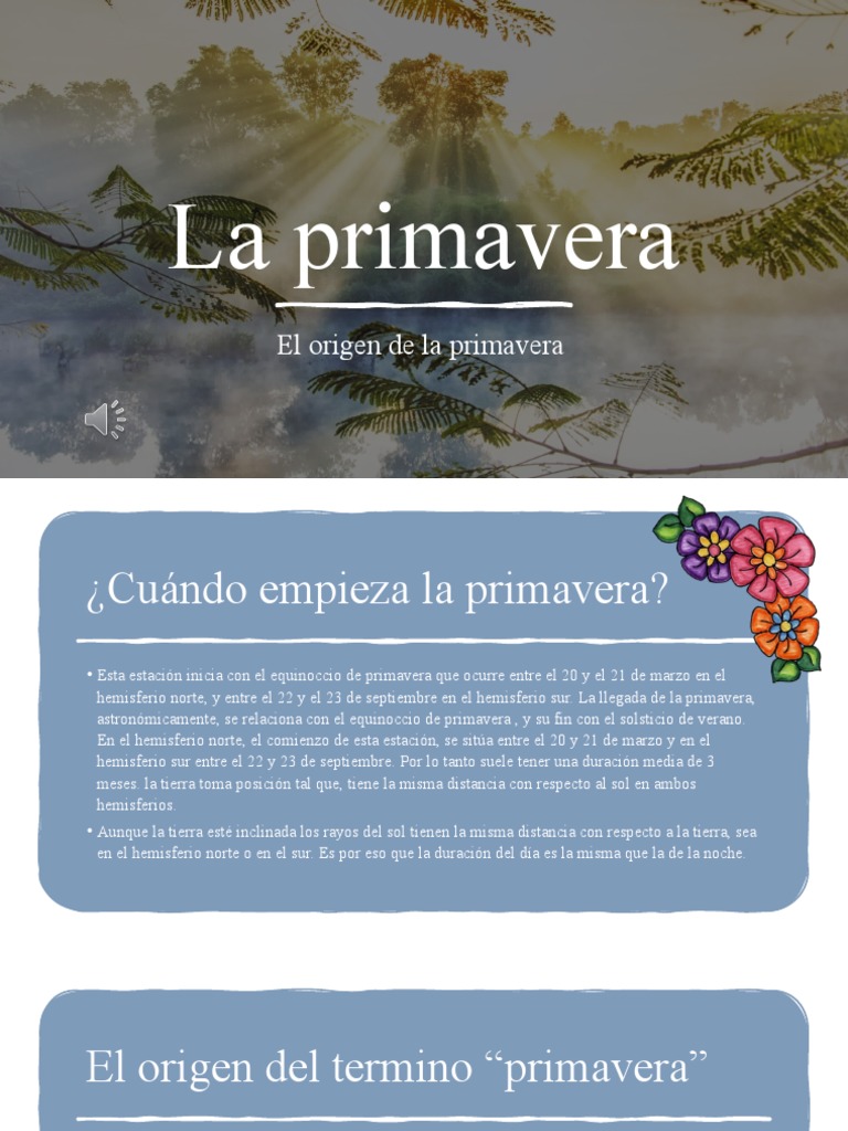 Origen y Tradiciones de la Primavera | PDF | Temporada de primavera ...