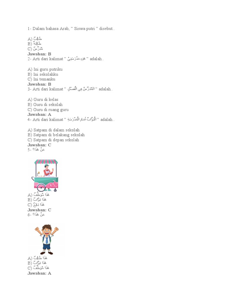 Bahasa Arab untuk Siswa Putri Kelas 2 | PDF | Seni & Disiplin Bahasa