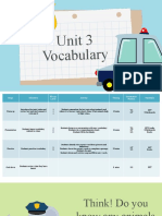 Unit 3 - Vocabulary