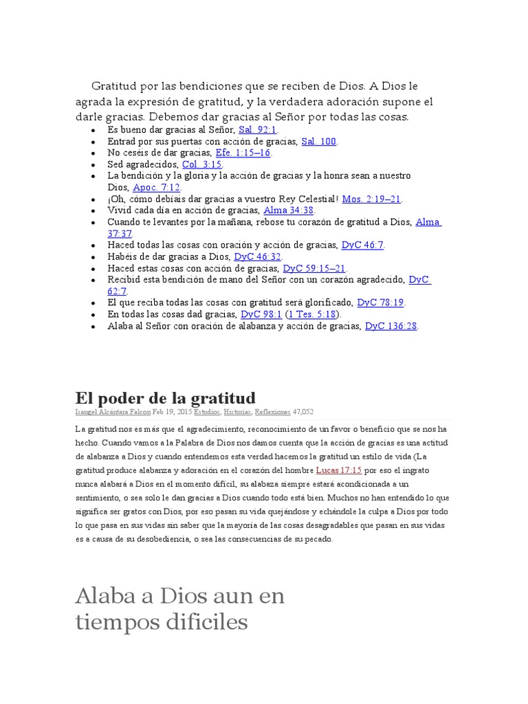 Gratitud a Dios en Tiempos Difíciles | PDF | Cristo (título) | Sufrimiento