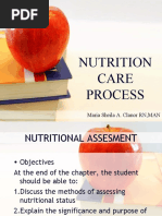 Nutrition Care Process: Maria Sheila A. Clanor RN, MAN