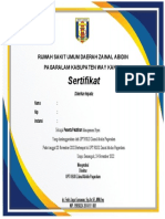 Sertifikat: Rumah Sakit Umum Daerah Zainal Abidin Pagaralam Kabupaten Way Kanan